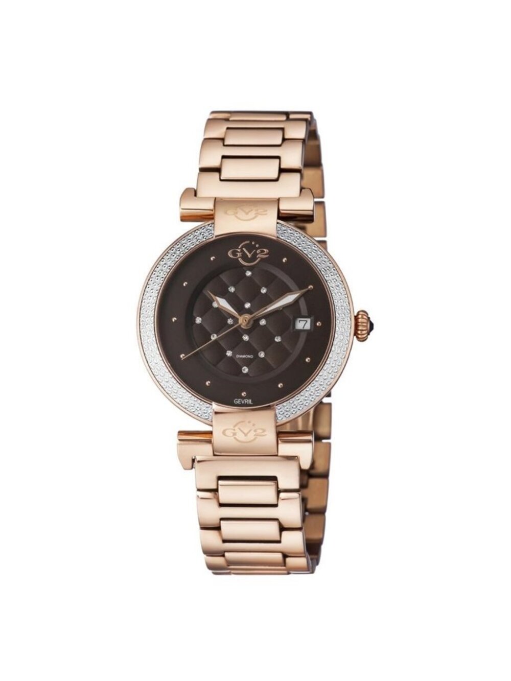 NWT Gv2 By Gevril Berletta Quartz Brown Dial Ladies Watch